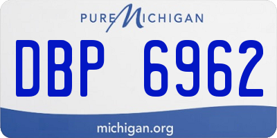 MI license plate DBP6962