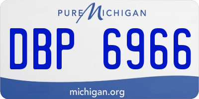 MI license plate DBP6966