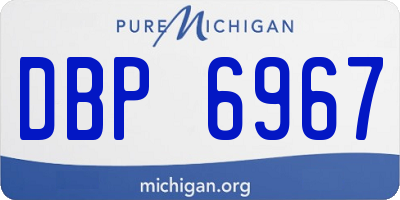 MI license plate DBP6967