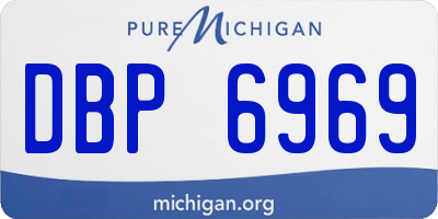 MI license plate DBP6969