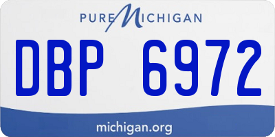 MI license plate DBP6972