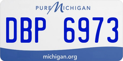 MI license plate DBP6973