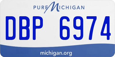 MI license plate DBP6974
