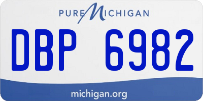 MI license plate DBP6982