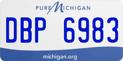 MI license plate DBP6983