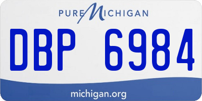 MI license plate DBP6984