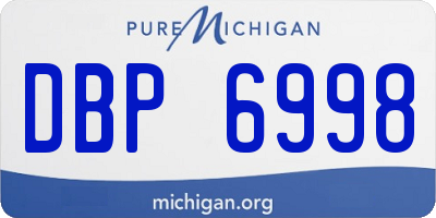 MI license plate DBP6998
