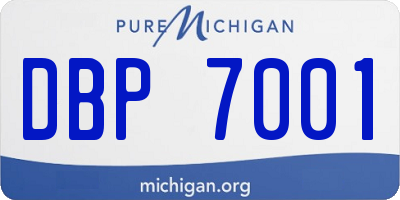 MI license plate DBP7001