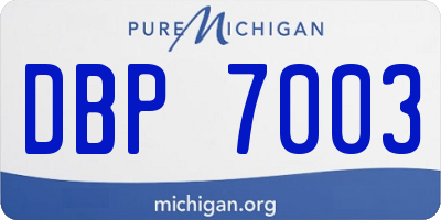 MI license plate DBP7003