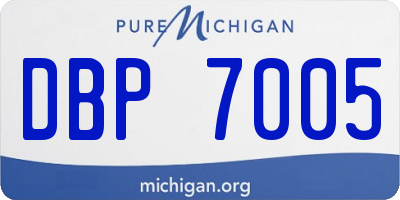 MI license plate DBP7005
