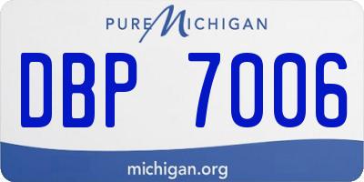 MI license plate DBP7006