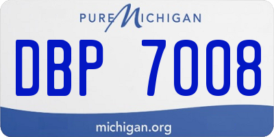 MI license plate DBP7008