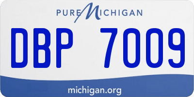 MI license plate DBP7009