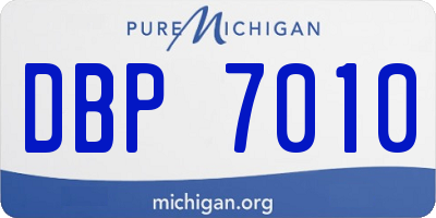 MI license plate DBP7010