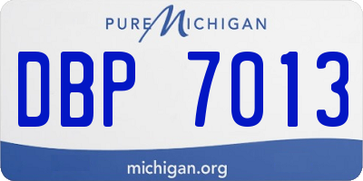 MI license plate DBP7013