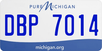 MI license plate DBP7014
