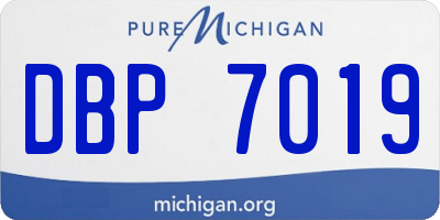 MI license plate DBP7019