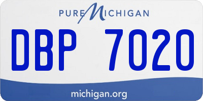 MI license plate DBP7020