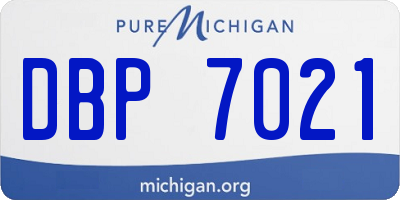 MI license plate DBP7021