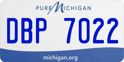 MI license plate DBP7022
