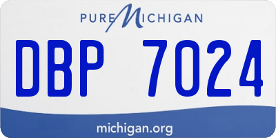 MI license plate DBP7024