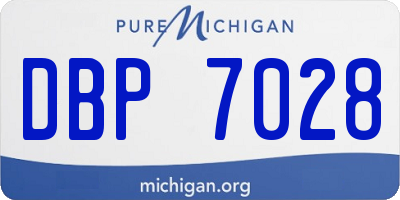 MI license plate DBP7028