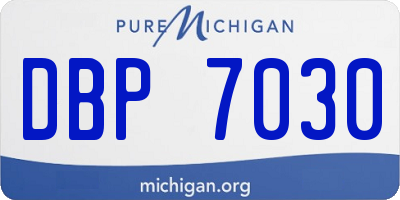 MI license plate DBP7030