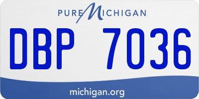 MI license plate DBP7036