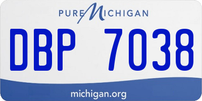 MI license plate DBP7038