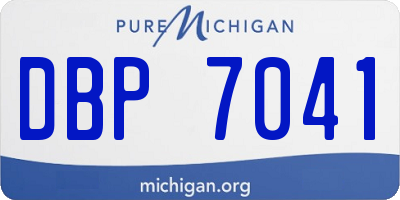 MI license plate DBP7041
