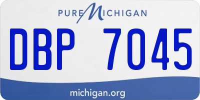 MI license plate DBP7045