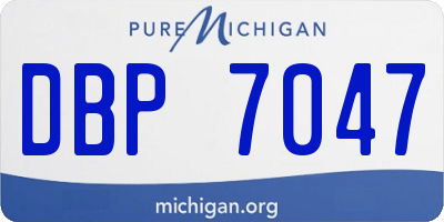 MI license plate DBP7047