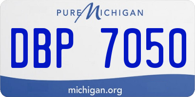 MI license plate DBP7050