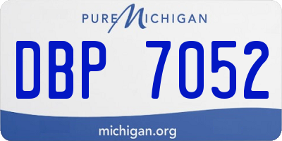 MI license plate DBP7052