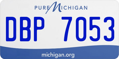 MI license plate DBP7053