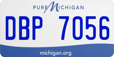 MI license plate DBP7056