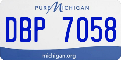 MI license plate DBP7058