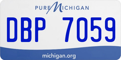 MI license plate DBP7059