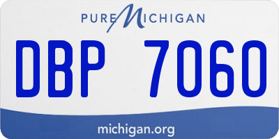 MI license plate DBP7060