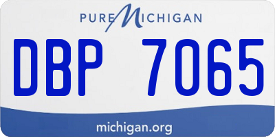 MI license plate DBP7065