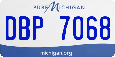 MI license plate DBP7068