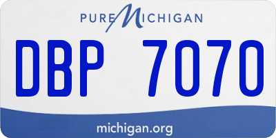MI license plate DBP7070