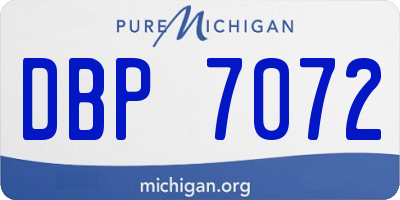 MI license plate DBP7072