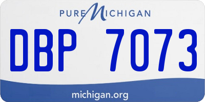 MI license plate DBP7073