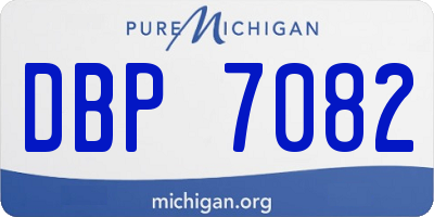 MI license plate DBP7082