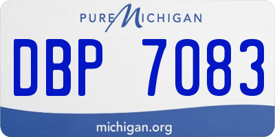 MI license plate DBP7083