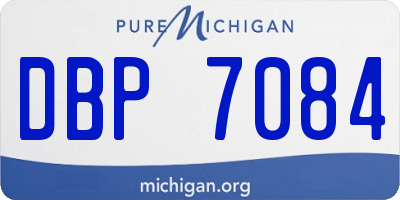 MI license plate DBP7084
