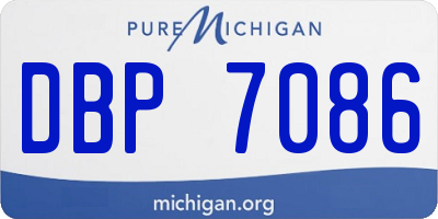 MI license plate DBP7086