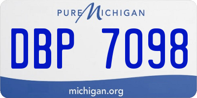 MI license plate DBP7098