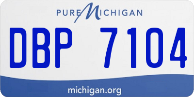 MI license plate DBP7104